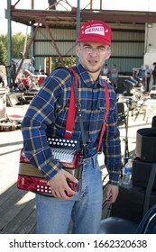 Grand Falls-Windsor, Newfoundland And Labrador, Canada - July 14 2018: Comedian Mike Lynch As Cecil O'Brien Backstage At Exploits Valley Salmon Festival