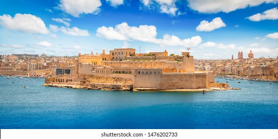 Grand Harbour Landscape, Valletta, Malta.