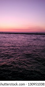 Grand Haven MI Shoreline And Sunset