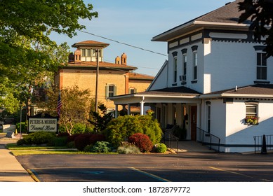 Grand Ledge, MI - JULY 5: View Of The Exterior Of Peters And Murray's Funeral Home In The City Of Grand Ledge, MI On July 5, 2020.