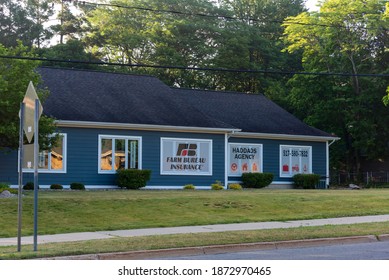 Grand Ledge, MI - JULY 5: View Of The Haddads Farm Bureau Insurance Agency In The City Of Grand Ledge, MI On July 5, 2020.