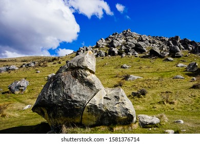 Grand Limestone Formation In Castle Hill Canterbury New Zealand 