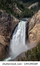 The Grand Lower 
Falls Of Yellowstone Are More Than Twice The Size Of Niagara Falls