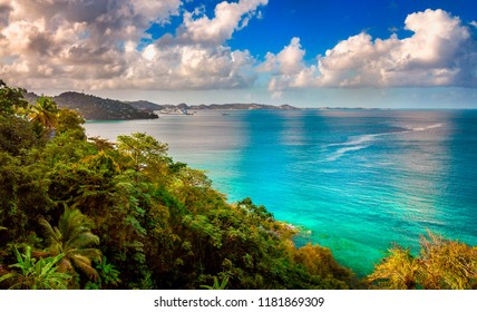 Grand Mal Bay. Located north of the capital St George's in the caribbean island of Grenada.