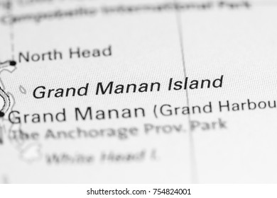 Grand Manan Island. Canada On A Map.