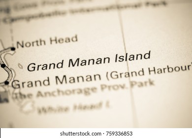 Grand Manan Island. Canada On A Map.