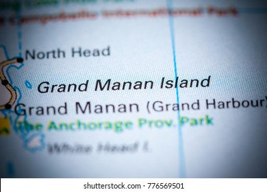 Grand Manan Island. Canada On A Map.