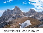 The Grand and Middle Tetons as seen from the summit of Table Mountain