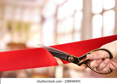 Grand Opening, Cutting Red Ribbon