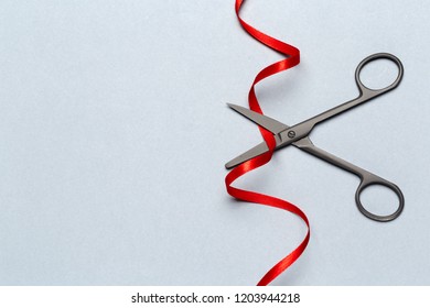 Grand Opening Illustrated Scissors Red Ribbon Stock Photo (Edit Now ...