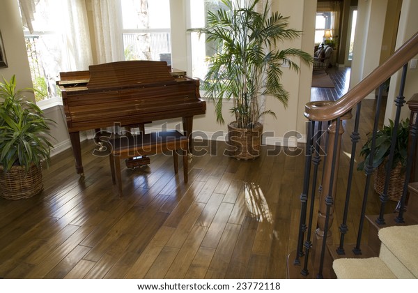 Grand Piano Hardwood Floor Stock Photo Edit Now 23772118