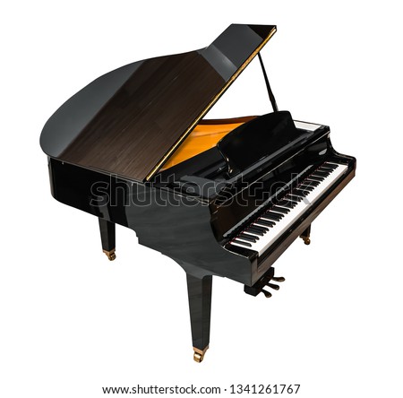 grand piano isolated on white