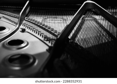 Grand Piano Sound board white and black - Powered by Shutterstock