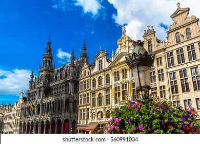 The Grand Place in Brussels in a beautiful summer day, Belgium