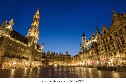 Grand Place from Brussels, Belgium - landscape (night shot)