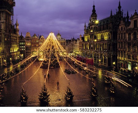 Grand place in Christmas
