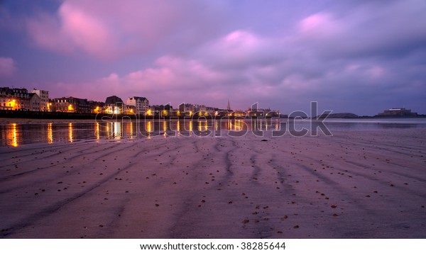 Grand Plage Morning Saint Malo France Stock Photo Edit Now