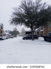 Grand Prairie Texas USA February 3 2022 Snow Day 