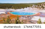 Grand Prismatic Spring hot spring in the Yellowstone National Park