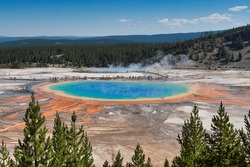 The Grand Prismatic Spring In Yellowstone National Park Is The Largest Natural Hot Spring In The United States.