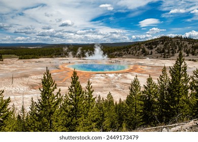 Grand Prismatic Spring in Yellowstone National Park, Wyoming USA from the view of Fairy Falls Trail, horizontal - Powered by Shutterstock