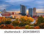 Grand Rapids, Michigan, USA downtown skyline in autumn season.