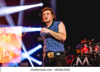 GRAND RAPIDS, MICHIGAN / USA - January 2, 2020: Morgan Wallen Performs Live At 20 Monroe Live