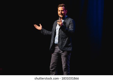 GRAND RAPIDS, MICHIGAN / USA - September 20, 2018: Dave Rubin Speaks At 20 Monroe Live