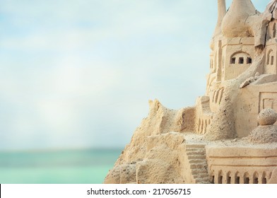 Grand Sandcastle On The Beach 