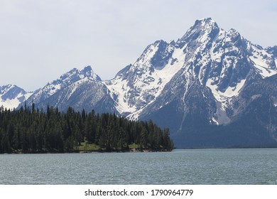 Grand Tetons From Jackson Lake By Joe C