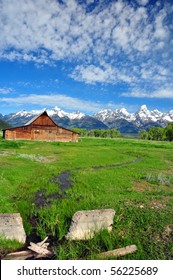 Grand Tetons And The T.A. Mouton Barn, Wyoming