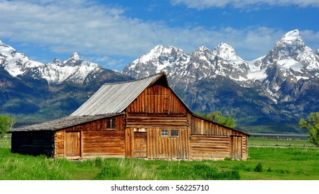 Grand Tetons And The T.A. Mouton Barn, Wyoming