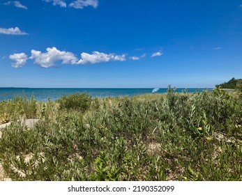 Grand Traverse Bay Shoreline And Horizon