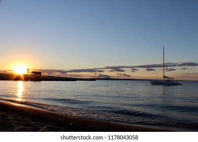 Grand Traverse Bay At Sunset 