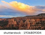 Grand View overlook at sunset, Colorado National Monument, Grand Junction, USA