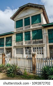 Grand-Bassam, Ivory Coast - February 02 2014: Old Colonial Building, Remnant Of French Colonization