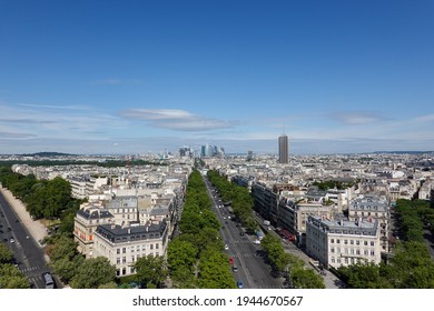 Grande Arche De La Defense, View From The Arc De Triomphe