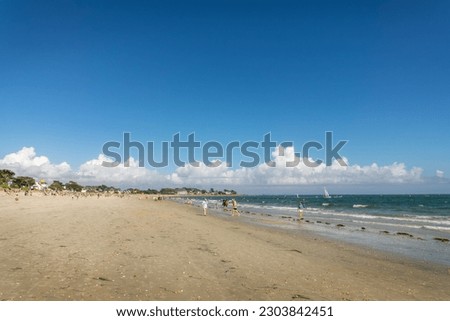Grande plage beach in Carnac, Morbihan, Brittany, France