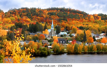 Grandes Piles Town  In Quebec, Canada