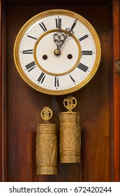 Grandfather clock in detail