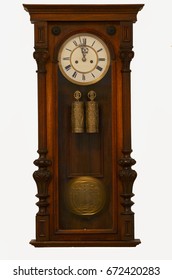 Grandfather clock isolated in the move