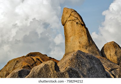 The Grandfather Rock, a penis shaped pillar Koh Samui, Thailand