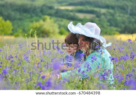 Similar – In the lavender field