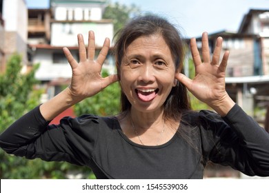 A Grandma Making Funny Faces