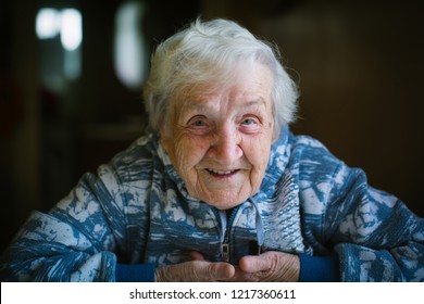 Grandma Portrait Happy Elderly Woman Closeup Stock Photo 1217360611 ...