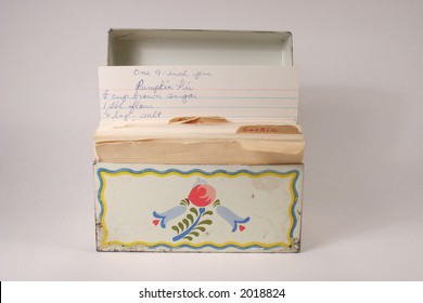 Grandmas Recipe File Box