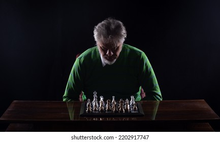 Grandmaster In A Suit Playing Chess