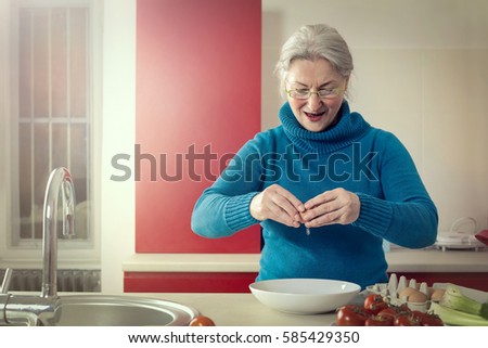 Grandmother cooking