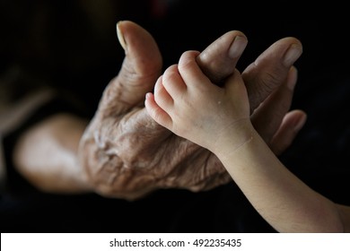 Grandmother Holding Hand Grandchild