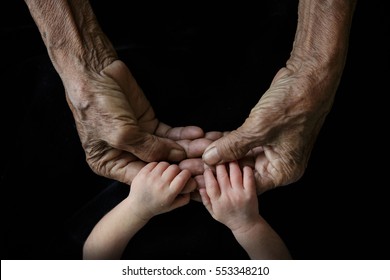 Grandmother Holding Hand Grandchild